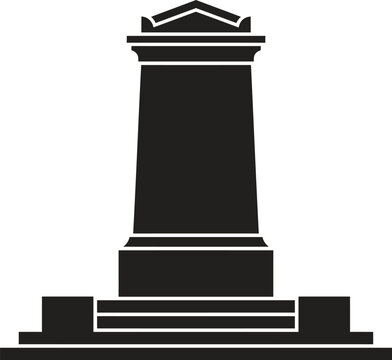 Remembrance Day Monument Memorial Silhouette Vector Illustration Design