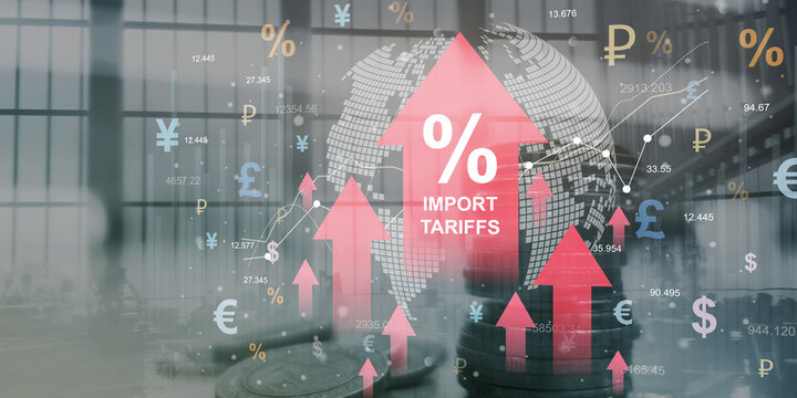 Import Tariffs Increase Concept for International Trade and Global Economic Impact