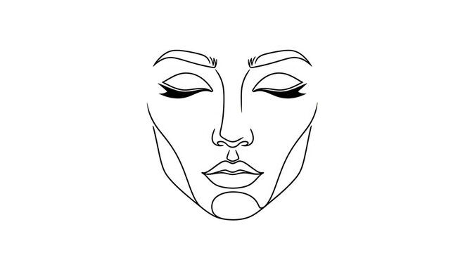 Minimalist white mask with neutral expression isolated on transparent background