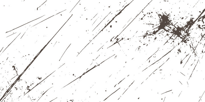Abstract grunge scratch texture background with ink splatters and distressed rough overlay vector illustration.