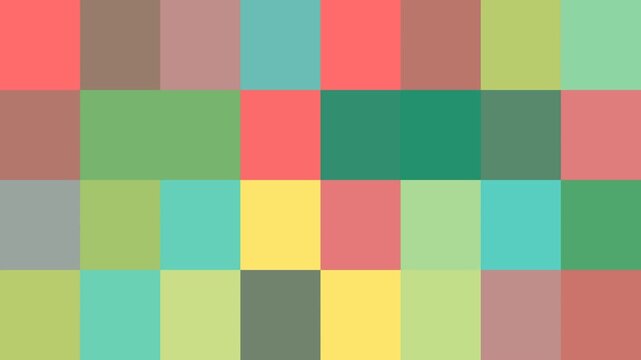 Abstract Geometric Background with Colorful Rectangular Mosaic Tiles