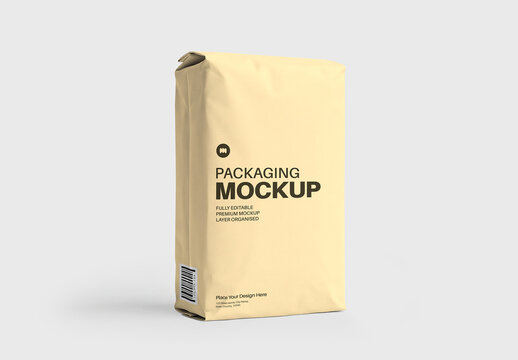 Kraft Paper Packaging Bag Mockup