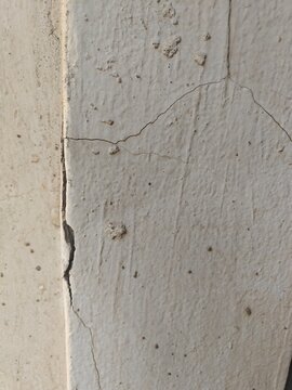 Cracked Plaster Texture on Building Wall in Annaba, Algeria