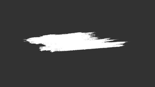 Hand Drawn White Brush Banner Motion Graphics for Text Highlight