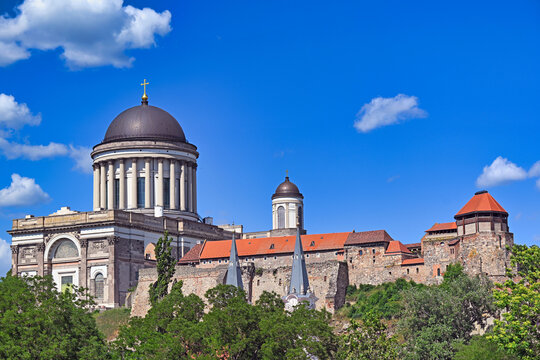 Esztergom Basilica and Castle Hill Historical Landmark Architecture in Hungary