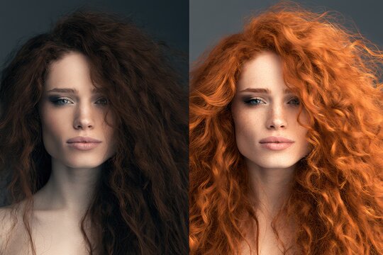 Professional hair makeover service advertising