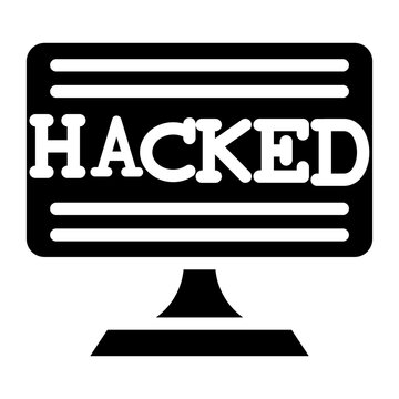 Computer Hacked Icon Style