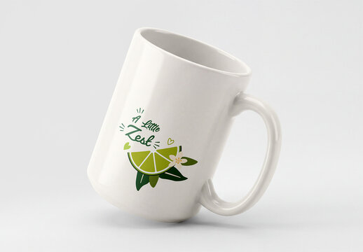 Front View of a Ceramic Coffee Mug Mockup