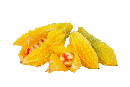 Bitter melon , Bitter gourd  isolated on white background. This has clipping path.