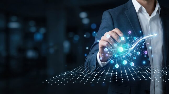 Network security dashboard, system monitoring, data center and IT management concept.