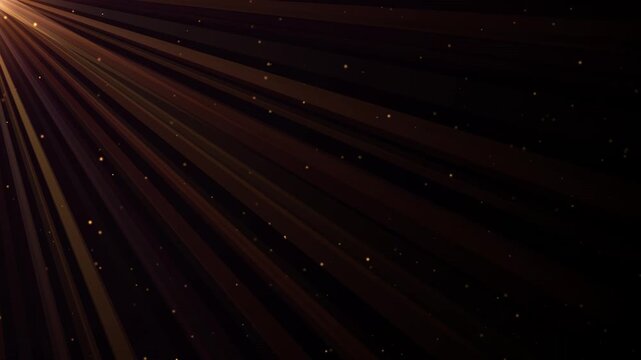 Diagonal Orange Sun Rays and Glowing Dust Particles Loop