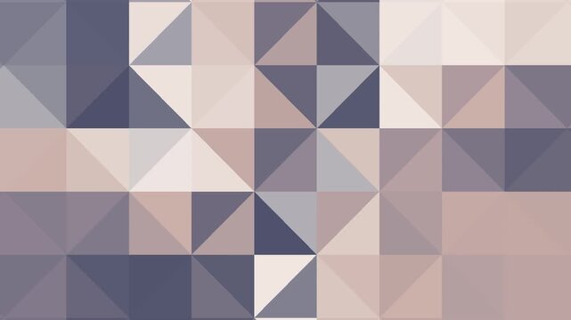 abstract geometric pattern with muted pastel triangles in shades of taupe, gray, and purple.