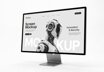 Modern Desktop Monitor Screen Mockup