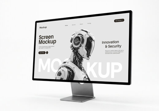 Modern Desktop Monitor Screen Mockup