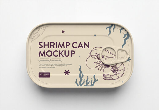 Tin Can Packaging Mockup