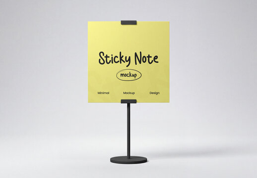 Sticky Note Stand Mockup