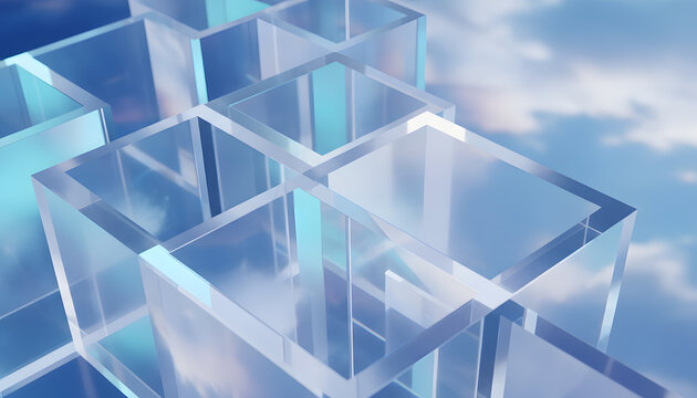 Transparent Corner Geometry Closeup