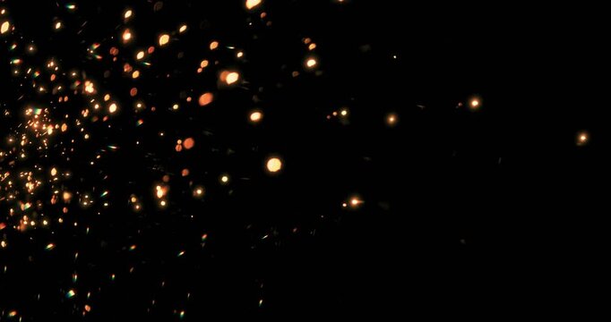 A stunning metal sparkle effect has been beautifully captured against a rich black background. This effect is ideal and perfect for use in motion graphics and various abstract design projects