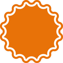 Obraz premium Starburst orange sticker set for halloween - collection of special offer sale oval and round shaped sunburst labels and badges. Promo stickers with star edges. Vector.
