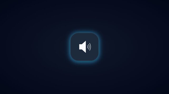 4K Mouse Cursor Clicking Audio Sound Speaker Unmute Button Animation
