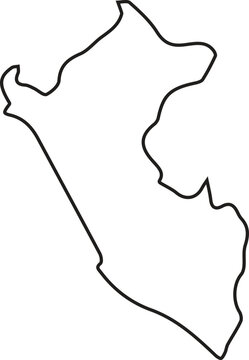Map of peru, a country in south america