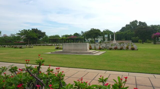 Madras War Cemetery is located in Nandambakkam, Chennai formerly Madras, Tamil Nadu, India. It was created to receive Second World War graves from civil & cantonment cemeteries in the south of India.