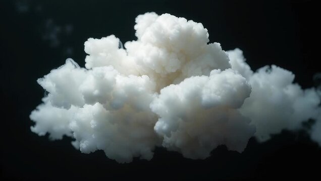 Fluffy White Clouds Gently Floating in the Sky