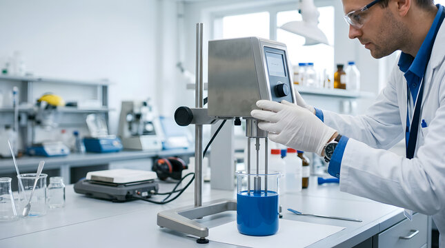 Viskosit&auml;tsmessung einer industriellen Fl&uuml;ssigkeitsprobe