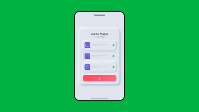 Mobile Device Access Revocation Animation with Secure Logout Confirmation
