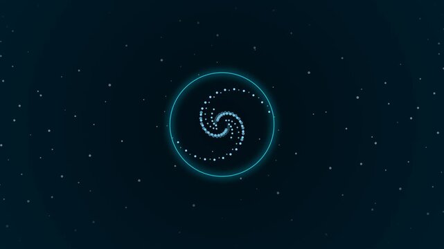 Luxury 3D Cyan Quantum Field Mesh Loop