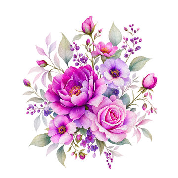 Beautiful Floral Illustration of Elegant Flower PNG for printing