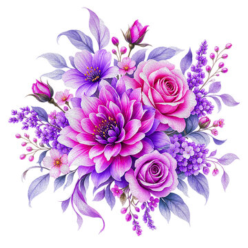 Beautiful Floral Illustration of Elegant Flower PNG for printing