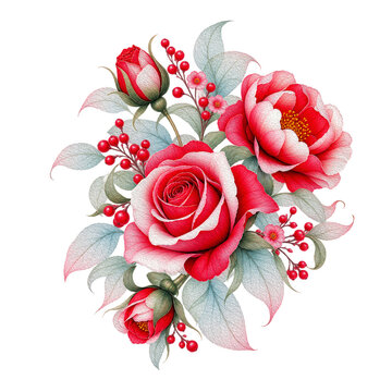 Beautiful Floral Illustration of Elegant Flower PNG for printing