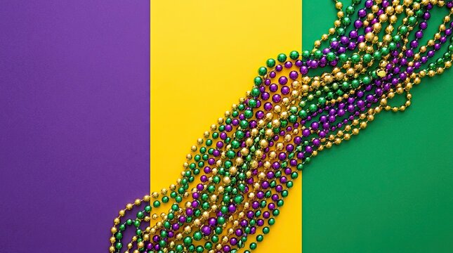 Celebrating the vibrant traditions of mardi gras and pancake day with colorful beads and festive joy
