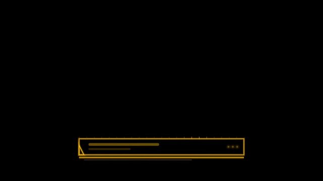 Abstract animated lower third frame holder drawn as cool blue-white lines and shapes on a deep dark background. Seamless looping 4K motion graphics video with free space for text, ideal for title sequ