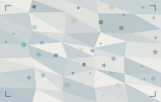 Light blue geometric low poly background with scattered shapes