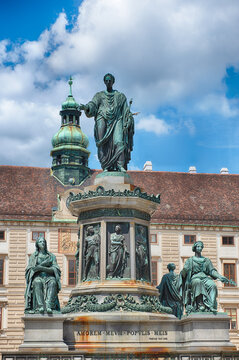 Magnificent Emperor Francis I Monument in Josefsplatz, Vienna, Austria