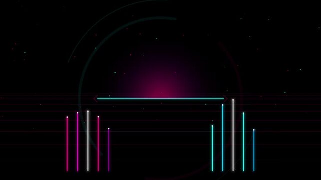 Animated glowing number thirty four on transparent background