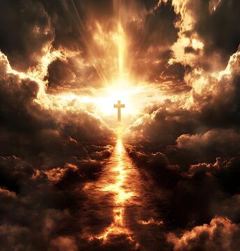 Heavenly Cross, Path to Heaven, Golden Clouds