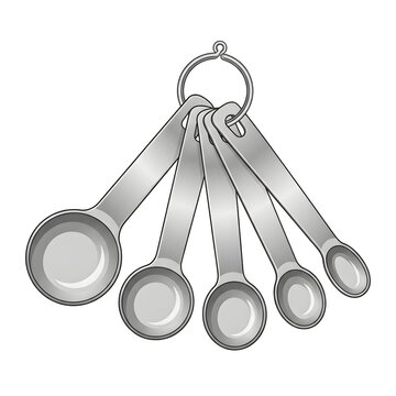 kitchen utensils on white background