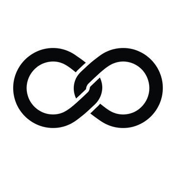 Infinity symbol on white background