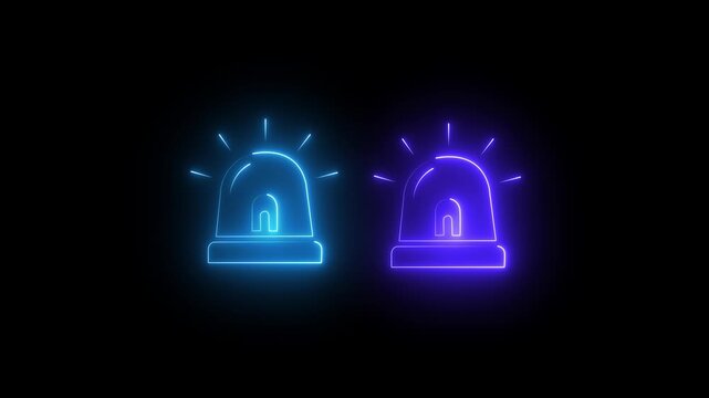 Fleshing strobe lights from an emergency vehicle. flashing warning light, siren , police. emergency services, ambulance spot light background 4k animation