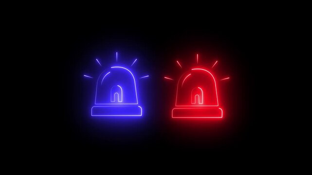 Fleshing strobe lights from an emergency vehicle. flashing warning light, siren , police. emergency services, ambulance spot light background 4k animation