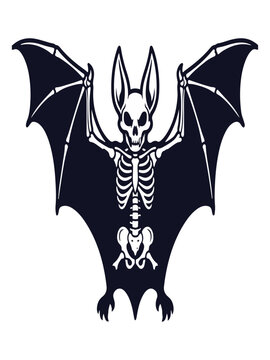 Spooky bat skeleton