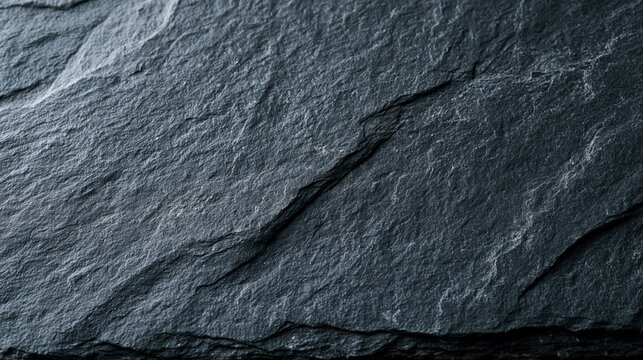 The Slate Rock Surface with Deep Gray Texture and Natural Striations