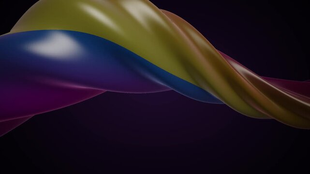 Abstract 3 d twisted liquid wave background, with vibrant gradient, colors and smooth, motion flow