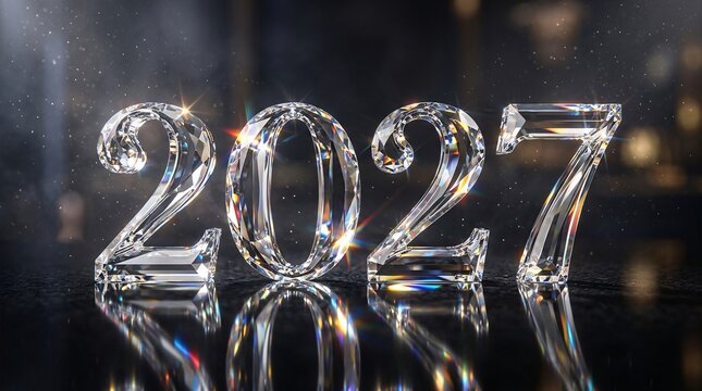 Crystalline 2027 Text Effect