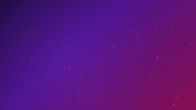 Abstract digital network with glowing geometric constellation lines, concept for modern technology connectivity, website header design and digital presentation backdrop