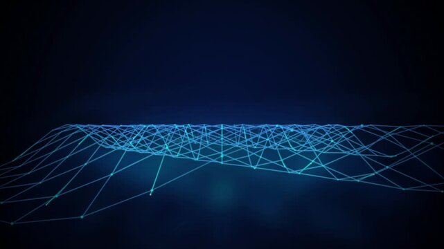 Wireframe mesh undulating seamless loop motion background