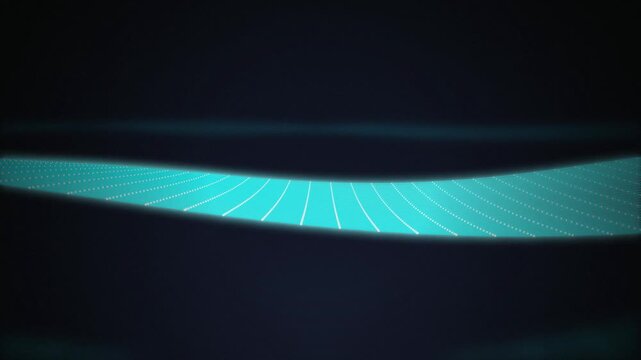 Cyan digital grid plane seamless loop motion background